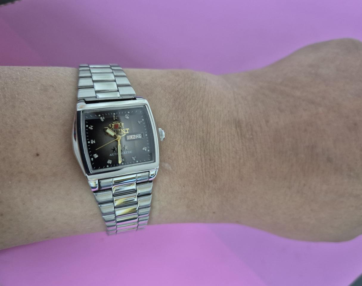 오리엔트 여성용 자동 메탈 시계/JAPAN