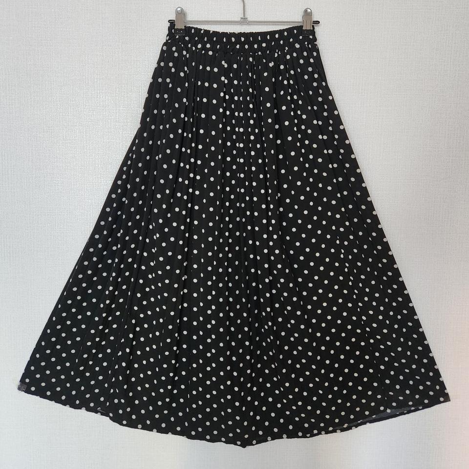 의류 여성 치마 땡땡이 블랙 프리사이즈