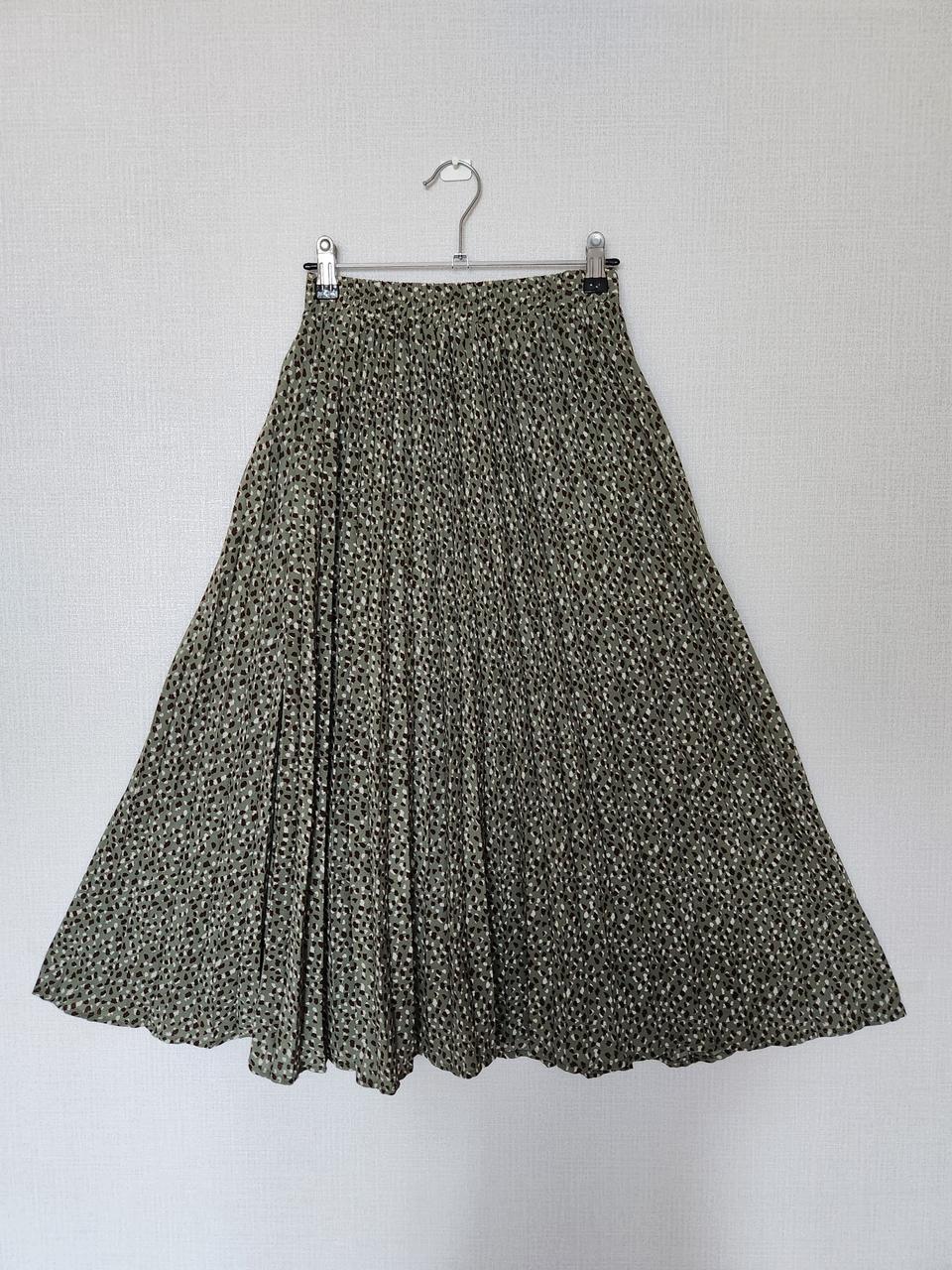 (새상품) 의류 여성 치마 무늬 그린 프리사이즈