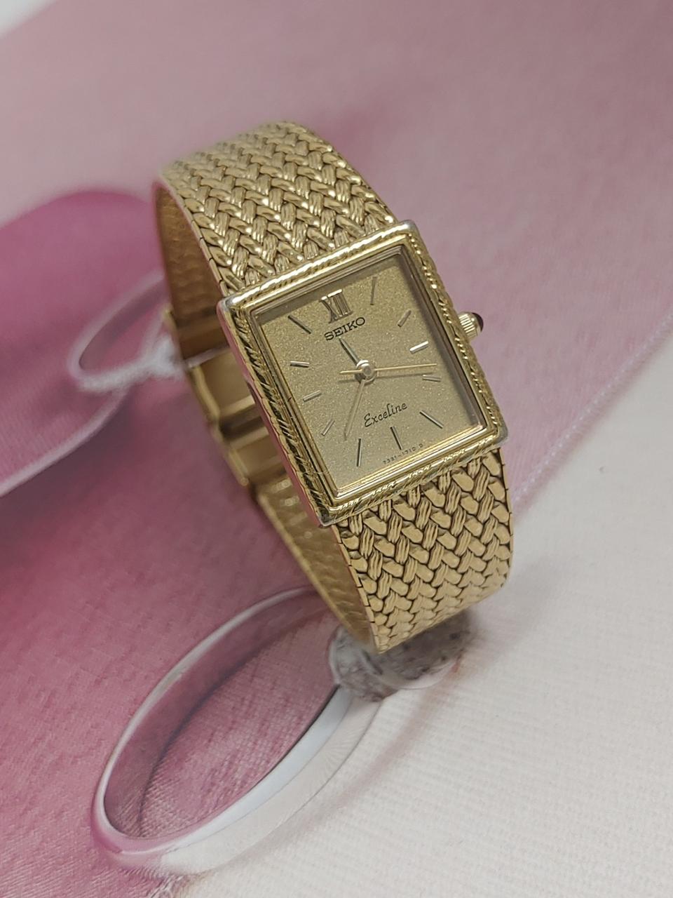 SEIKO 엑셀린 빈티지 금장메쉬 여성용시계