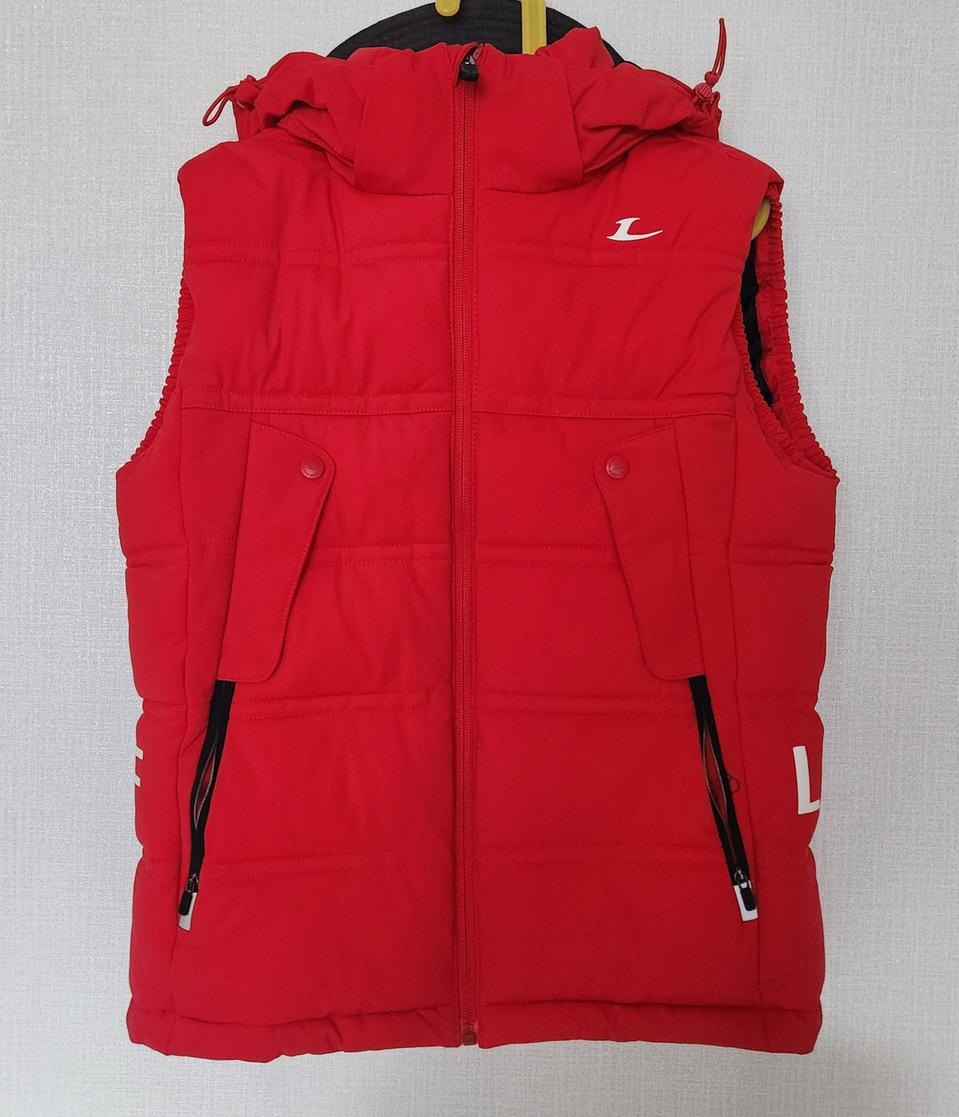 의류 아동 상의 르까프 키즈 패딩조끼 레드 130사이즈