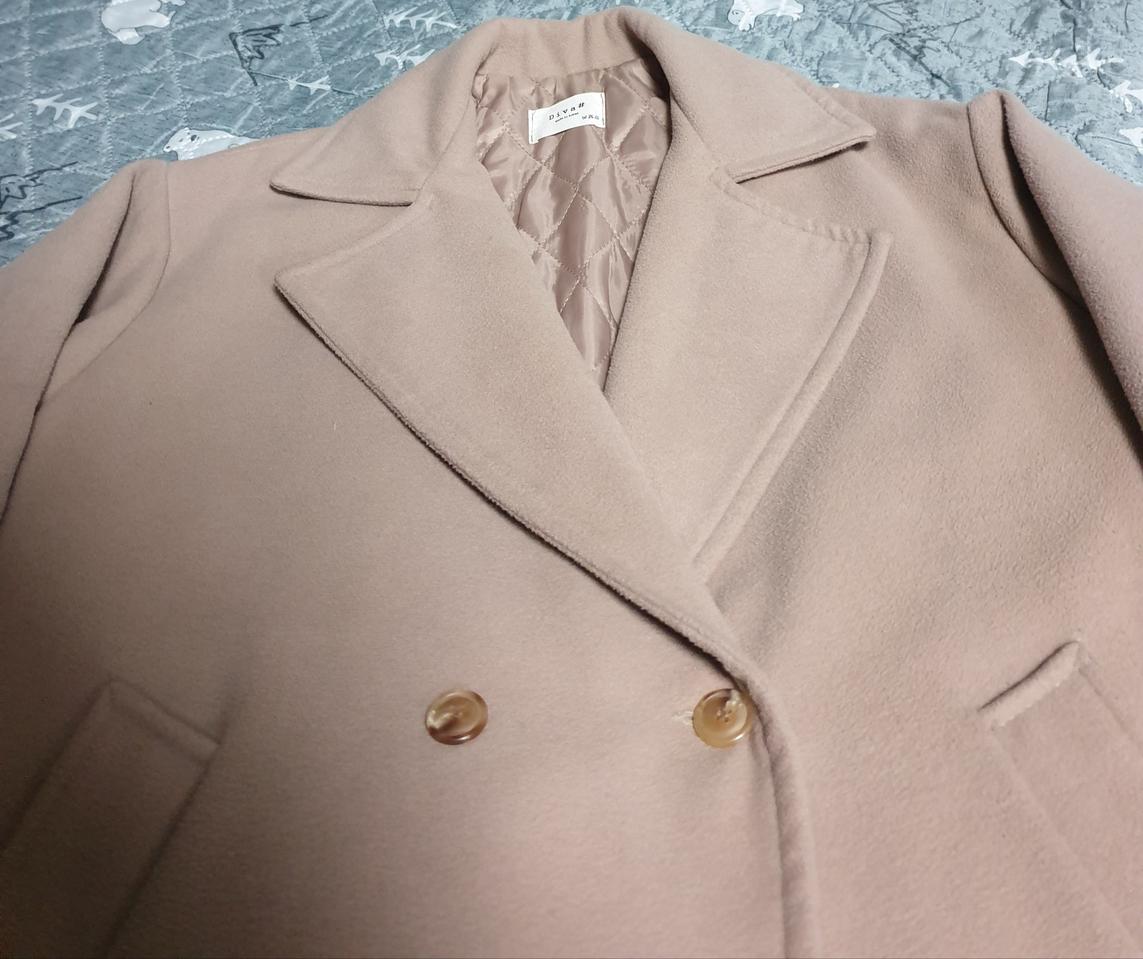 DIVA# 안감누빔 울 미디코트 베이지 (F)