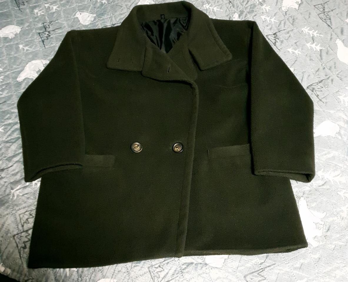 EDGE 넥버튼 울 미디코트 카키 (F)