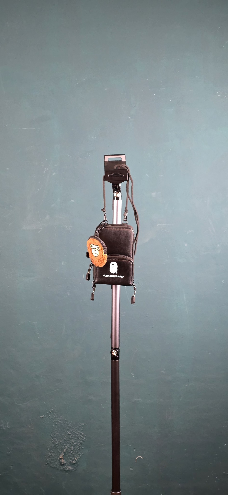 잡지부록 베이프 블랙 레더 미니 지갑 크로스백