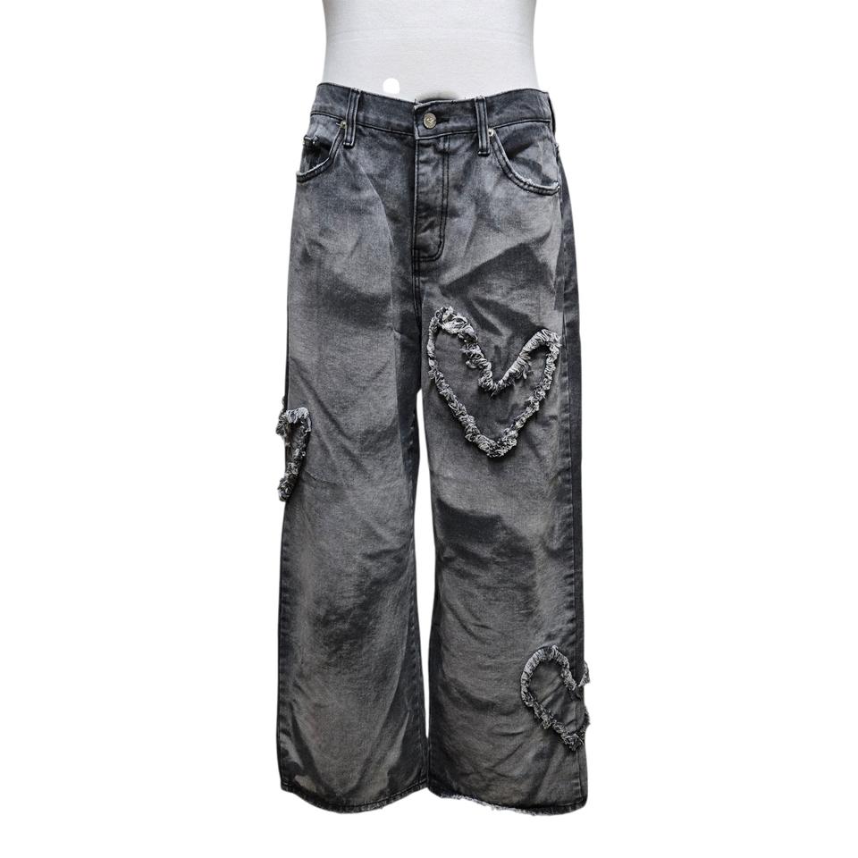 언유즈드 랩 하트로고 데님팬츠 / 남성 팬츠