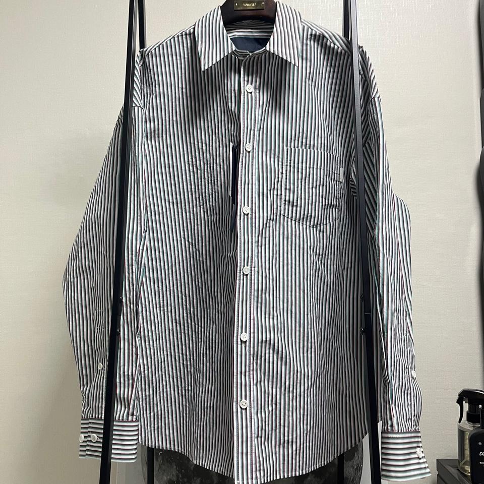정품 46) Juun.J 준지 루즈핏 스트라이프 셔츠