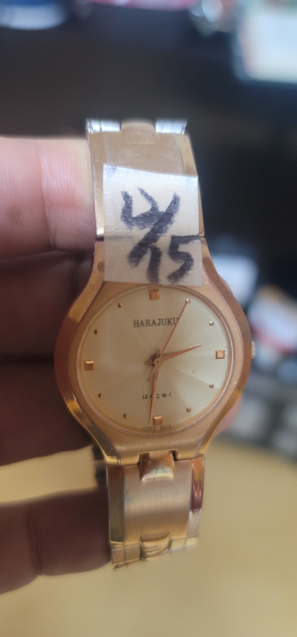 당x 희귀 Harajuku (하라주쿠) 여성용 로즈 골드 컬러 쿼츠 시계