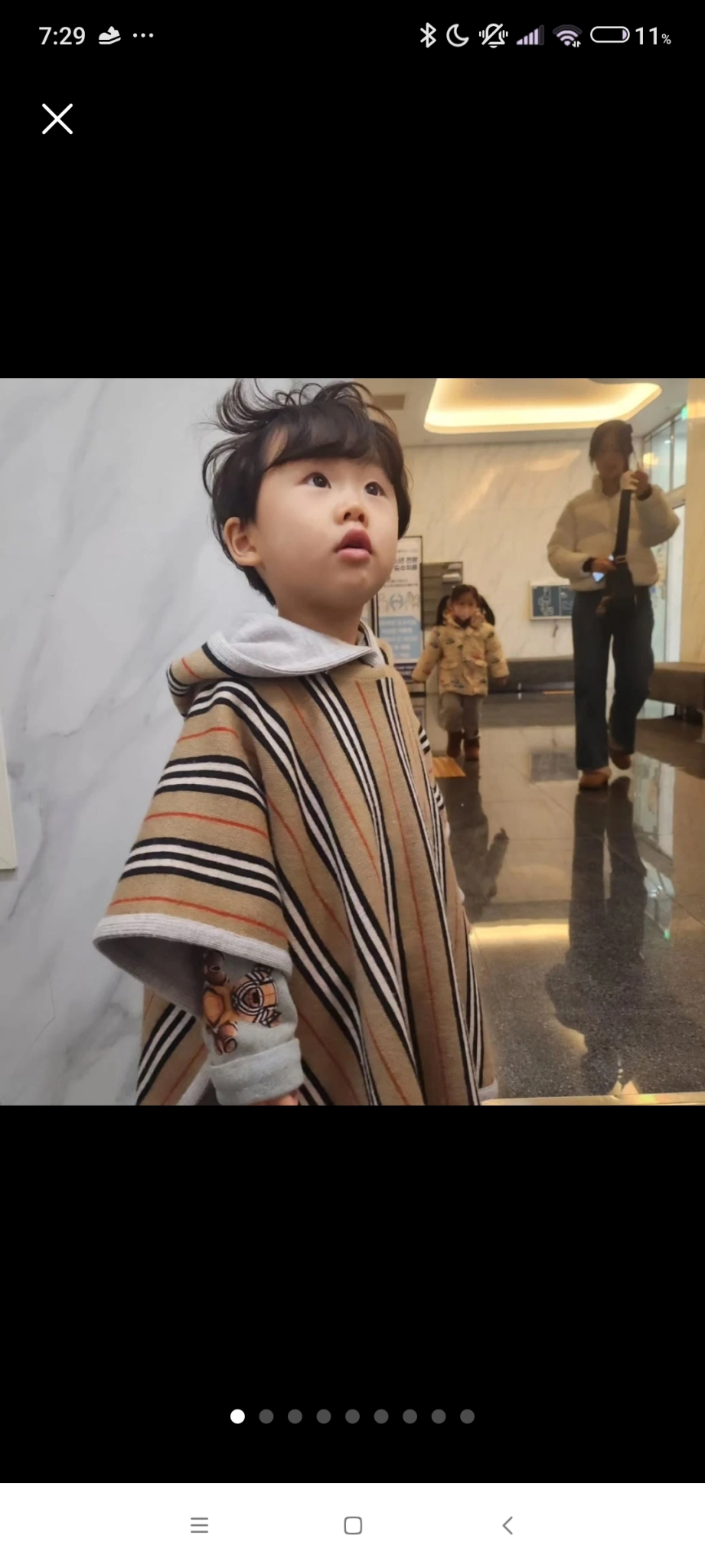 버버리 후드판쵸 M