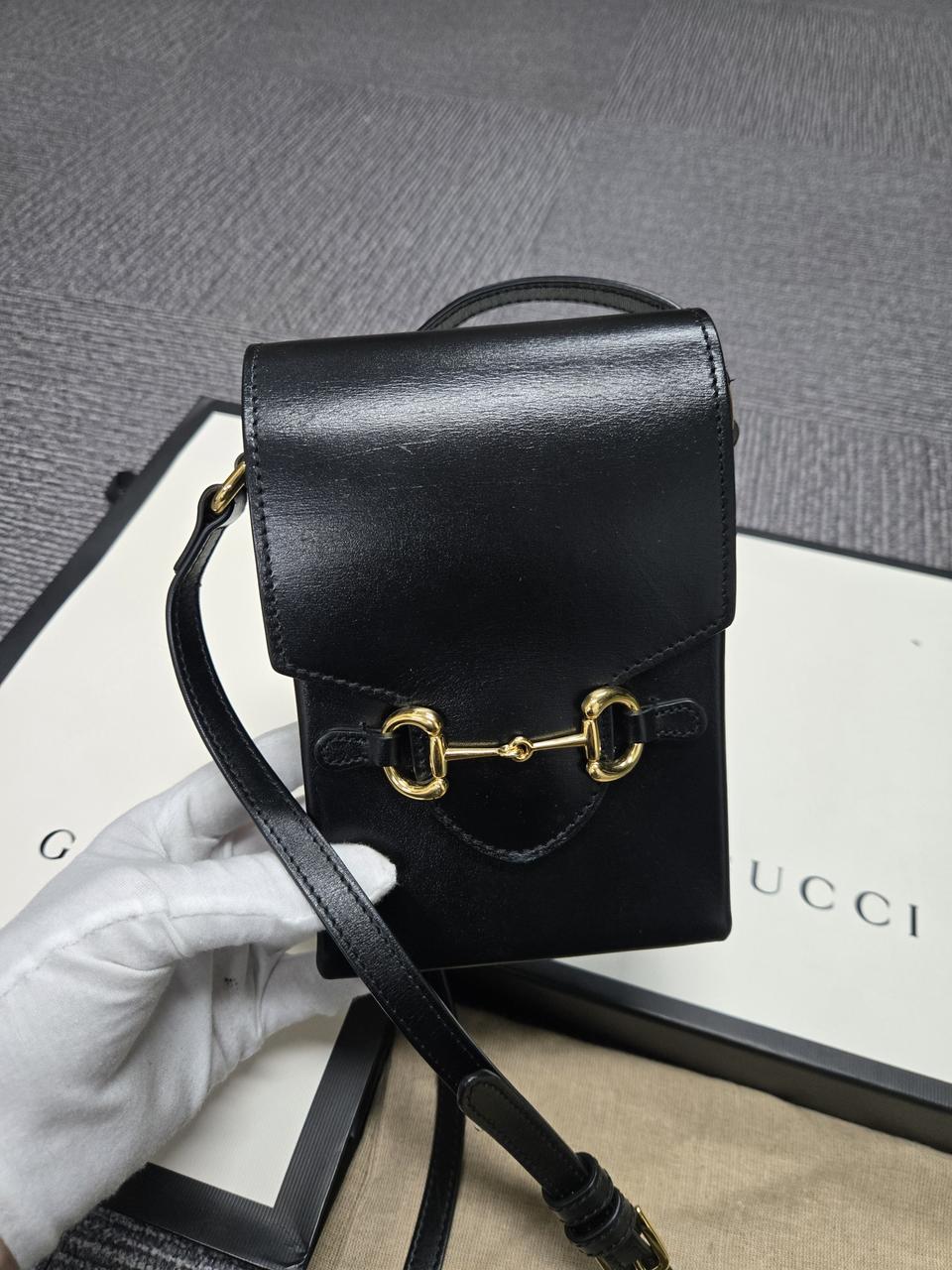 [특가][정품]구찌 홀스빗 폰홀더백