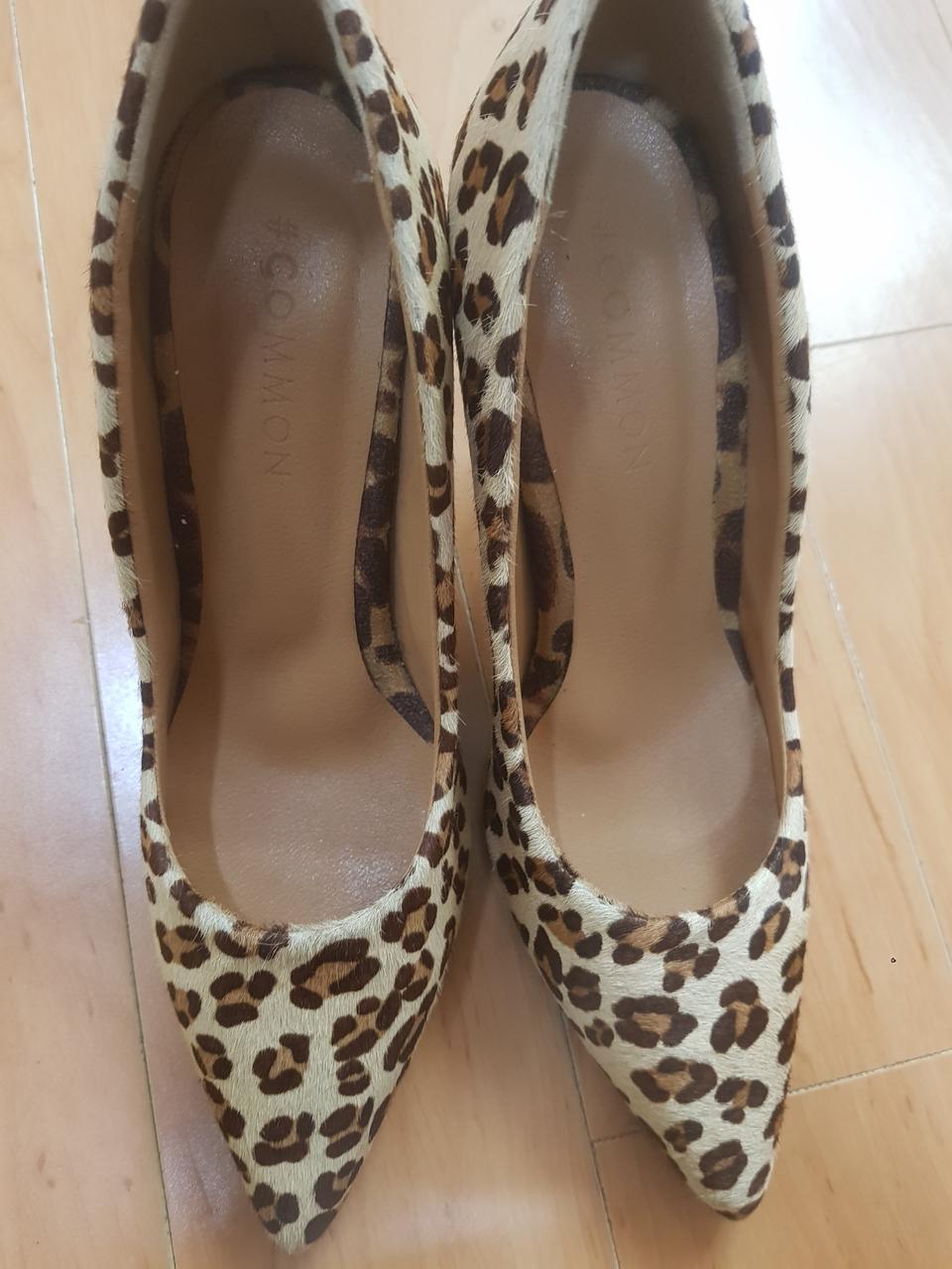 레오파드 송치 구두(235)새상품