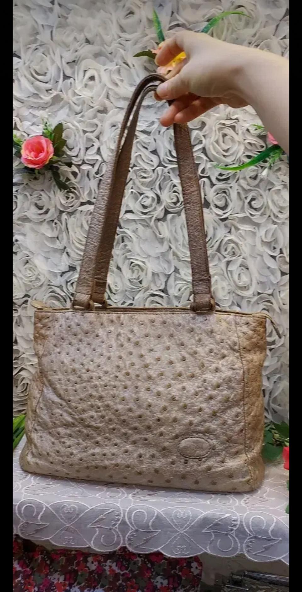 IBIZA 타조 가죽 숄더백