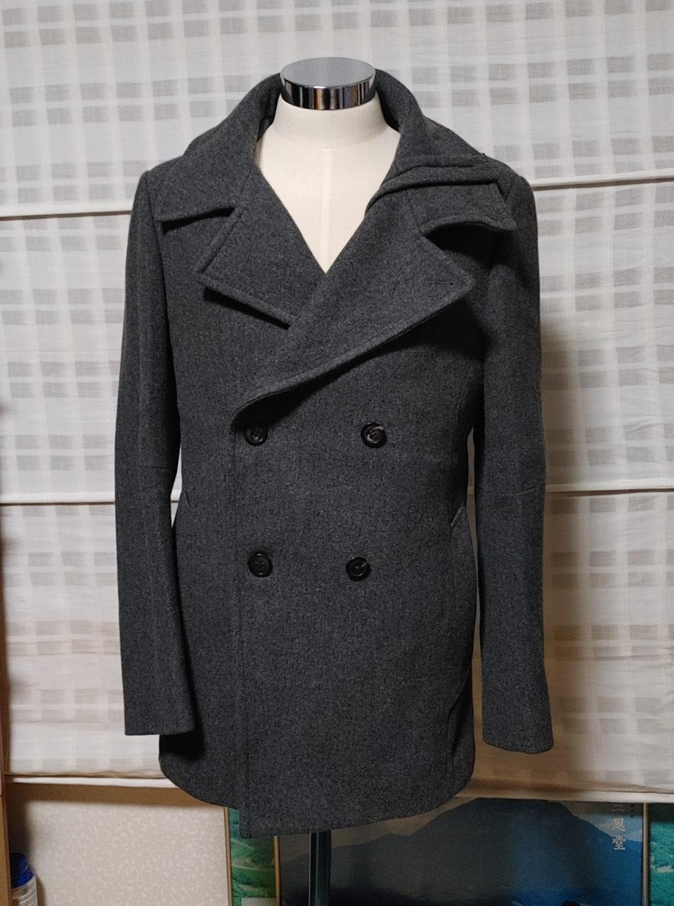 (한섬) 타임 옴므 그레이 더블 코트 100