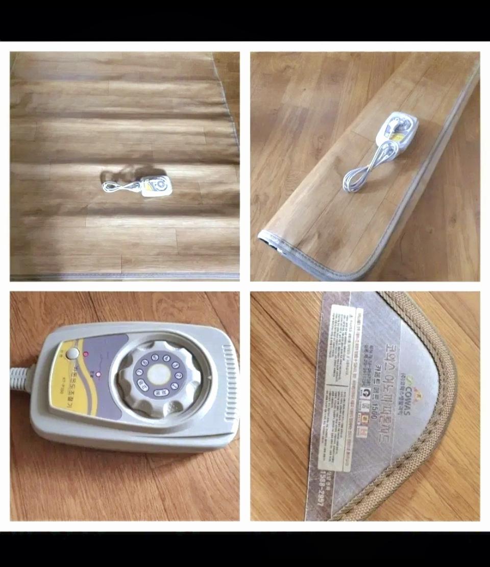 전기장판형 전기매트 저렴히 3만원 작동잘됨 사진상 접었던 자국 깔면 펴짐