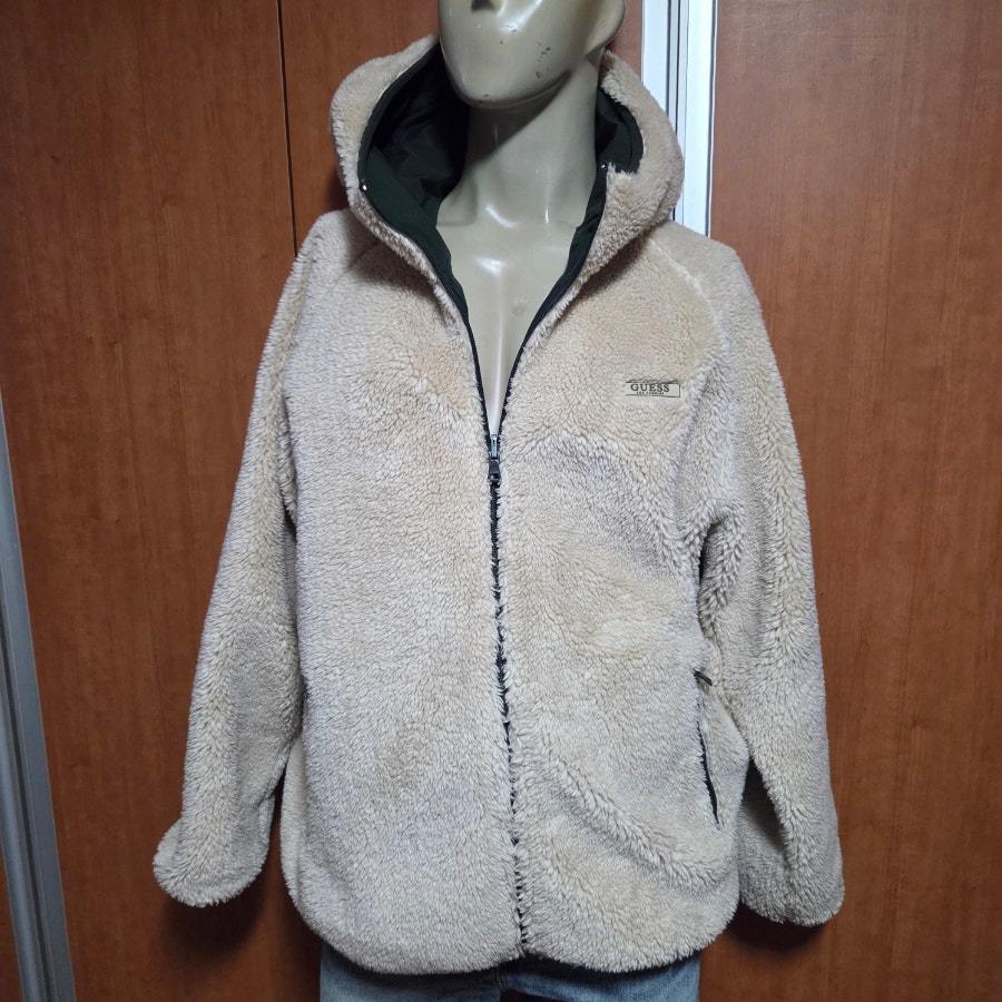 GUESSLOSANGELES게스후드양면점퍼후리스XL공용입니다
