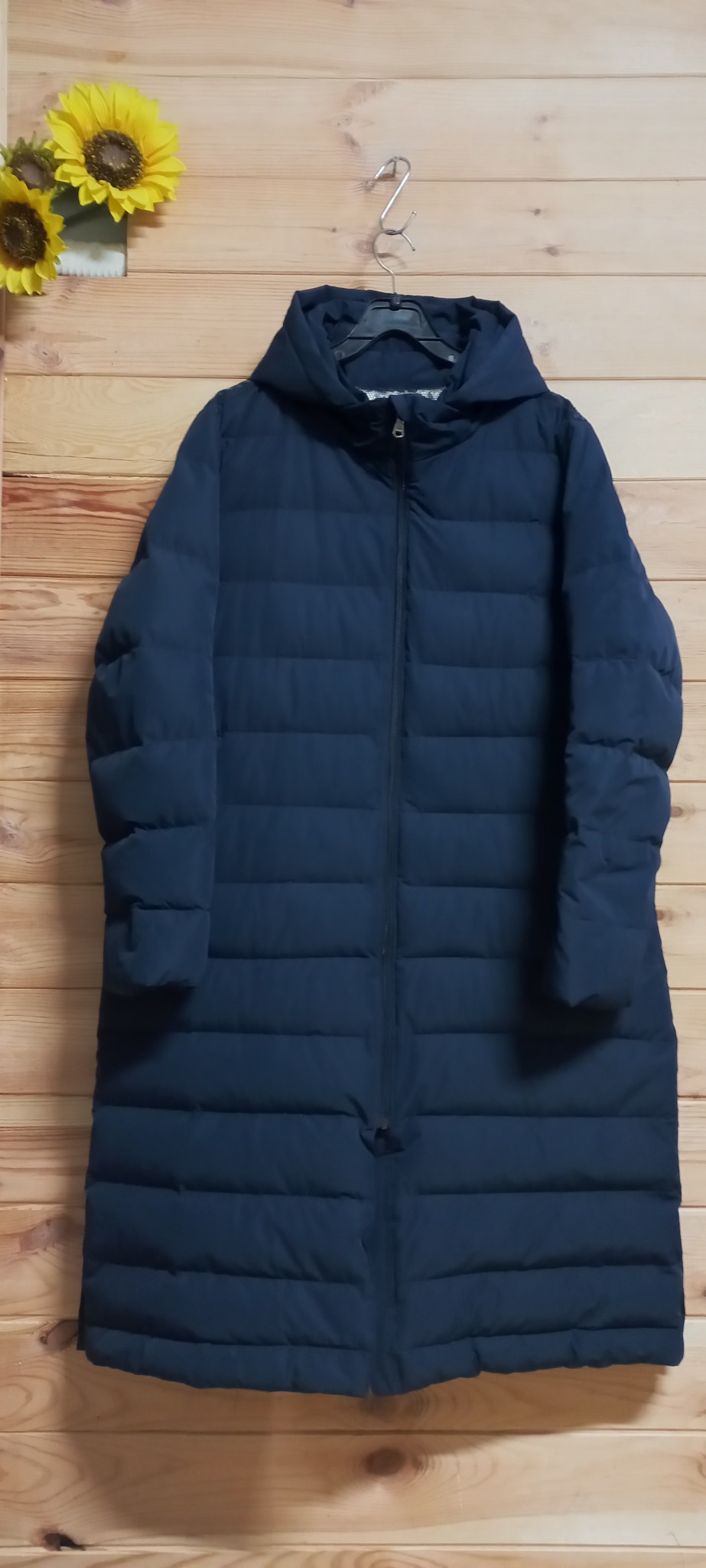 크로커다일 퀼팅 다운 롱패딩