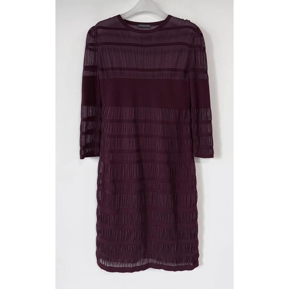 알렉산더 맥퀸 텍스처블록 니트 원피스