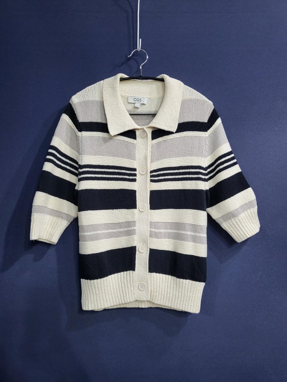 코스 코튼 가디건 니트