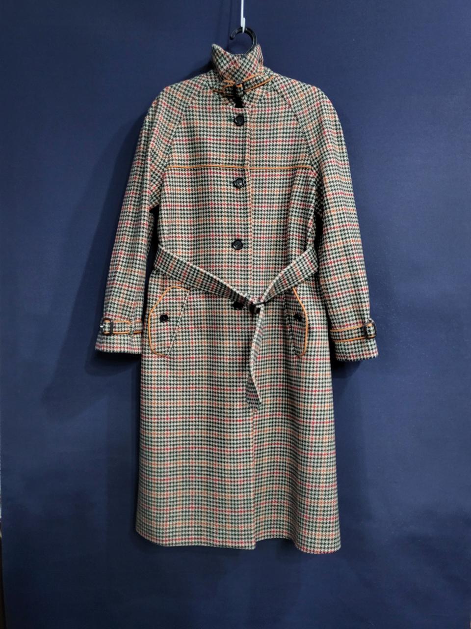 캐시미어 체크 코트