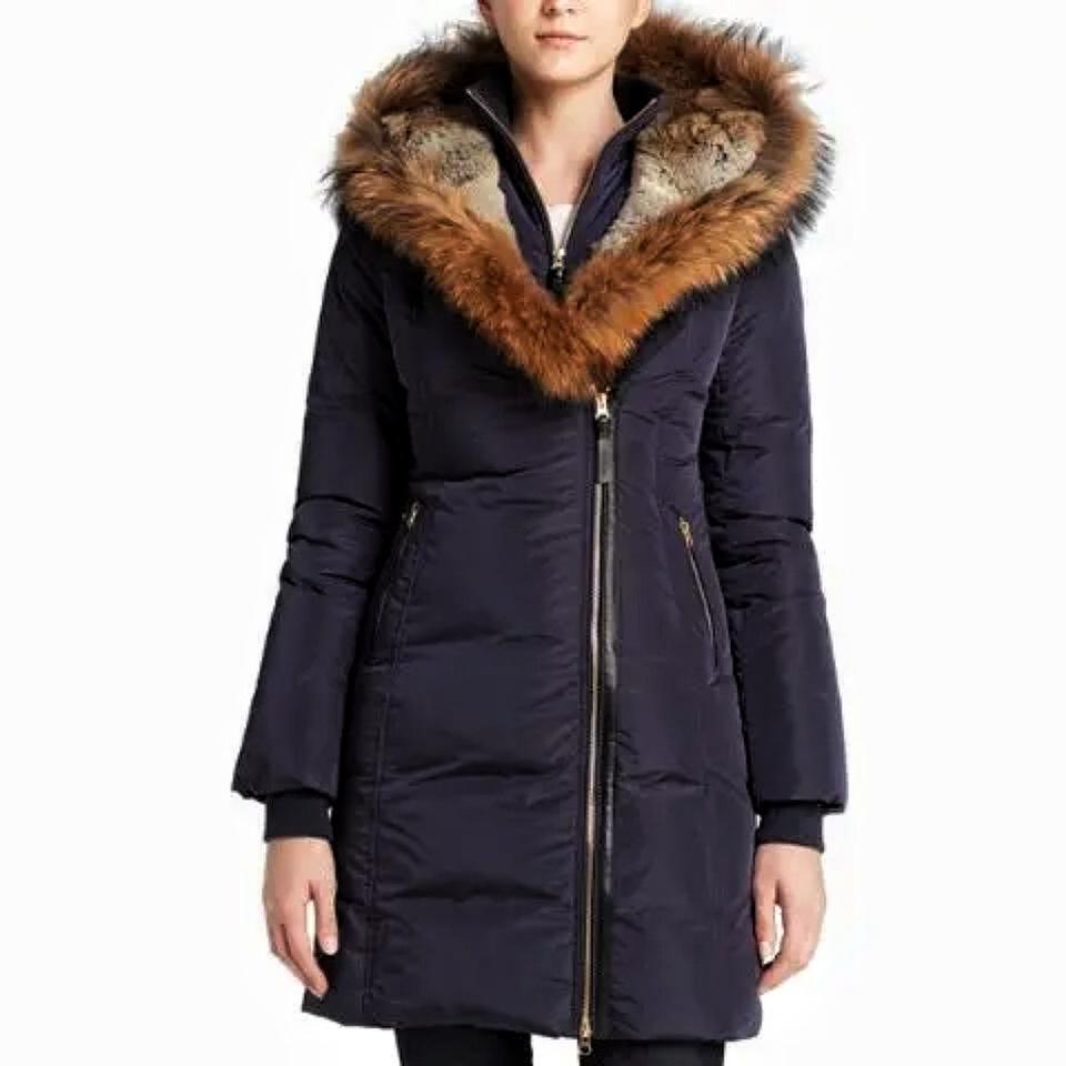 맥케이지 라쿤 래빗 퍼 다운 코트