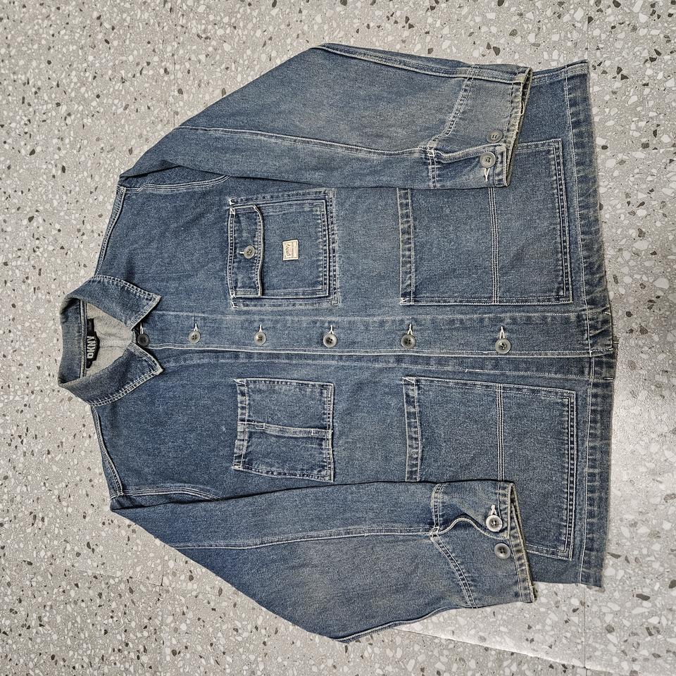 90s DKNY 데님 쵸어 코트 105/데님자켓/청자켓/워크웨어/청카바