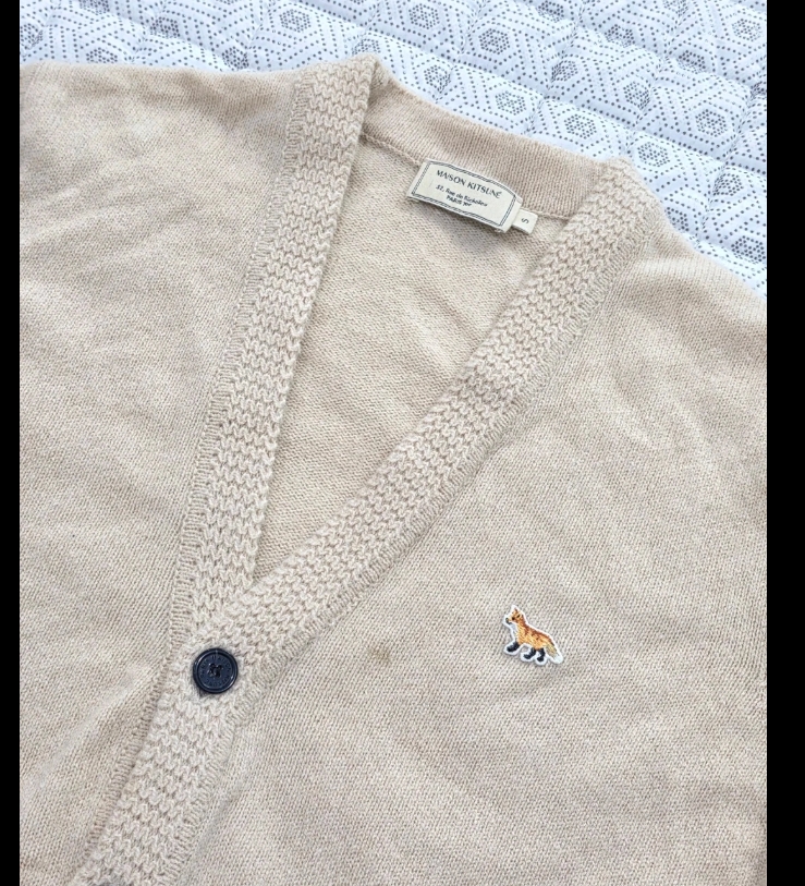 메종키츠네 폭스 패치 가디건 95