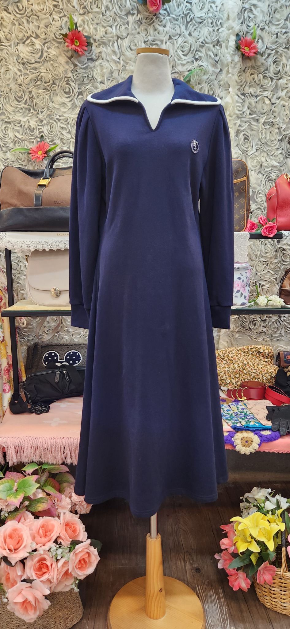 NONLOCAL 면 100% 롱원피스 (55 66 77)