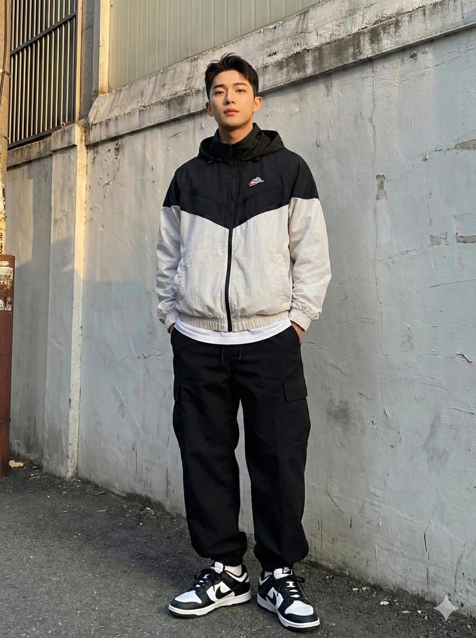 나이키 스우시 반집업 후드 아노락_M