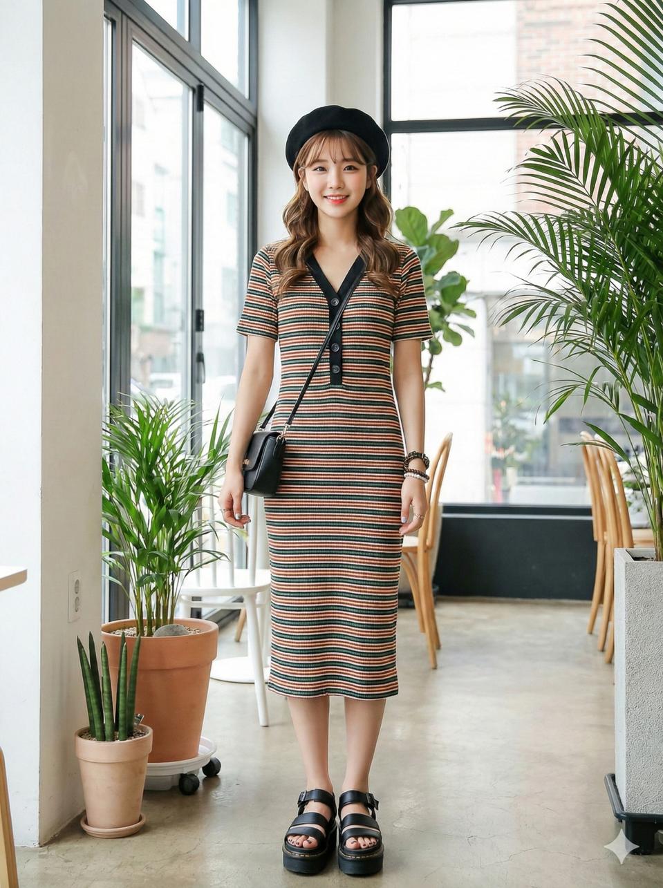 자라 샤스커트 몸매보정 롱 원피스_L