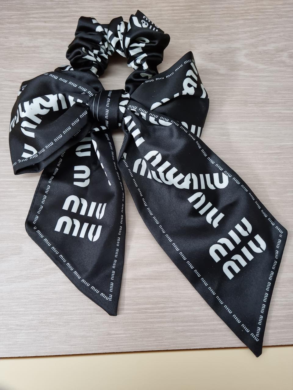 미우미우 리본 헤어슈슈 곱창끈
