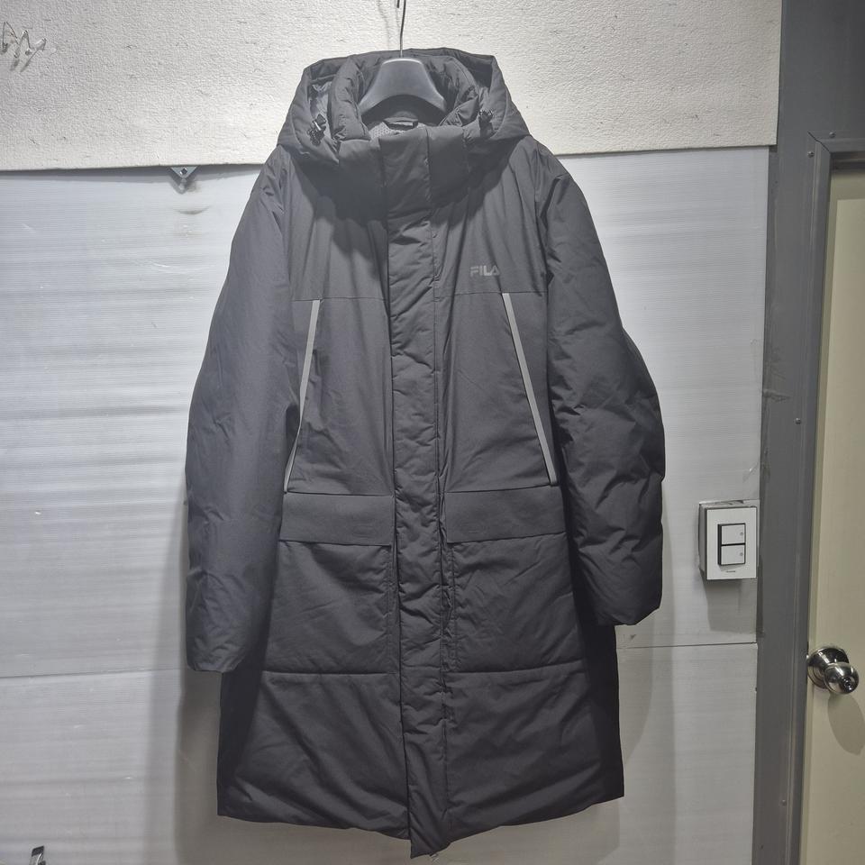FILA 필라 블랙 롱패딩 점퍼