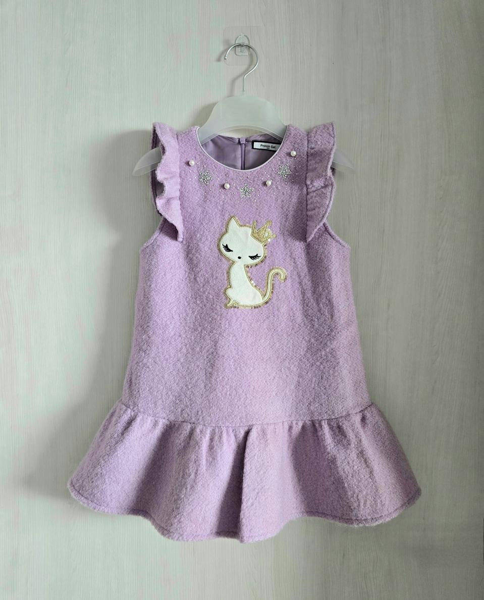 프랜치캣 여아 모직 러블리 원피스 120사이즈