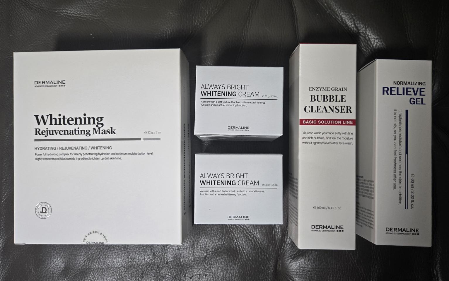 더마라인 마스크팩, 화이트닝 크림, 클렌저, 젤 새상품 택포가