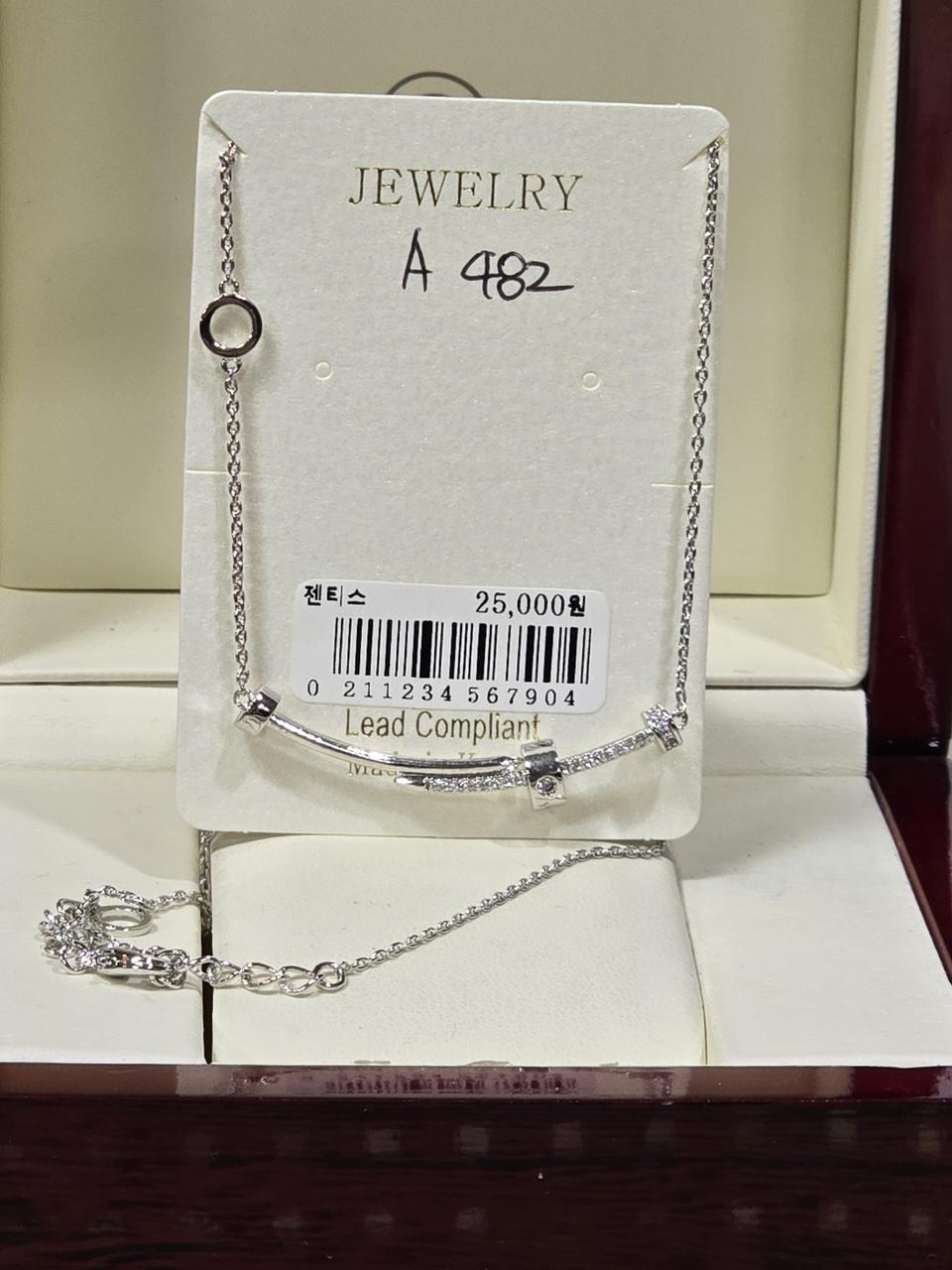 큐빅셋팅 핸드메이드 목걸이