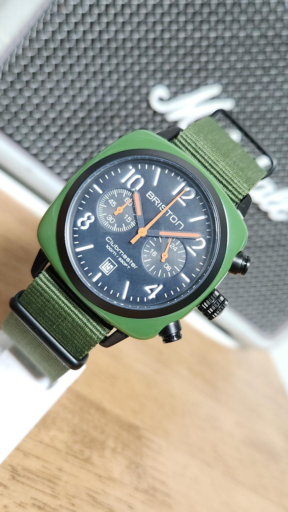 # 브리스톤 클럽마스터 임영웅 크로노 밀리터리  나토밴드 시계 급처