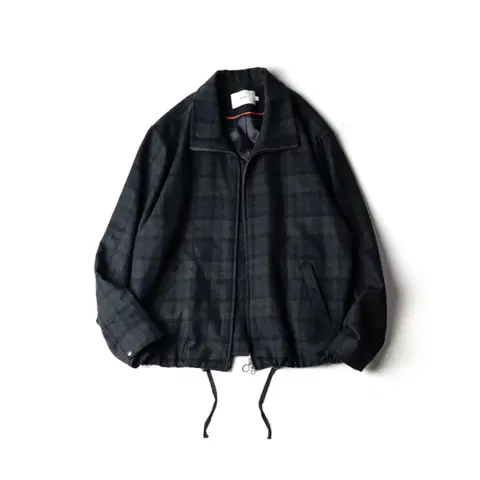 [1]아워셀브스 파인울 릴렉스드 블루종 타탄체크 블랙와치