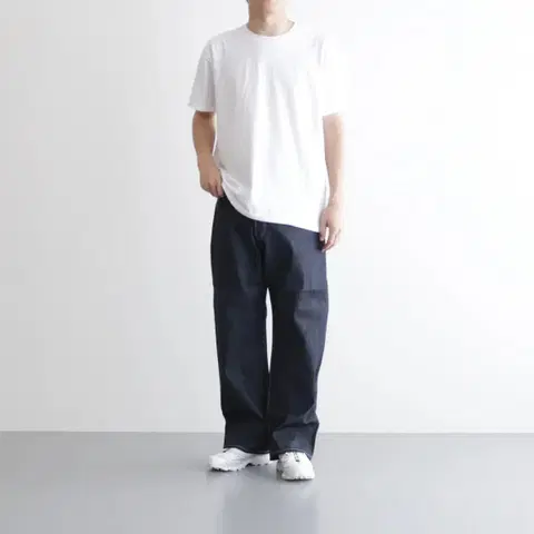 [3] 그라프페이퍼 셀비지 데님 5p 와이드 스트레이트 팬츠 리지드