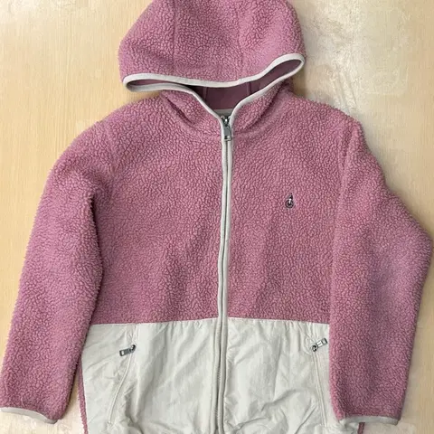 155사이즈 빈폴후리스 후드 후리스 정품 딸기우유색