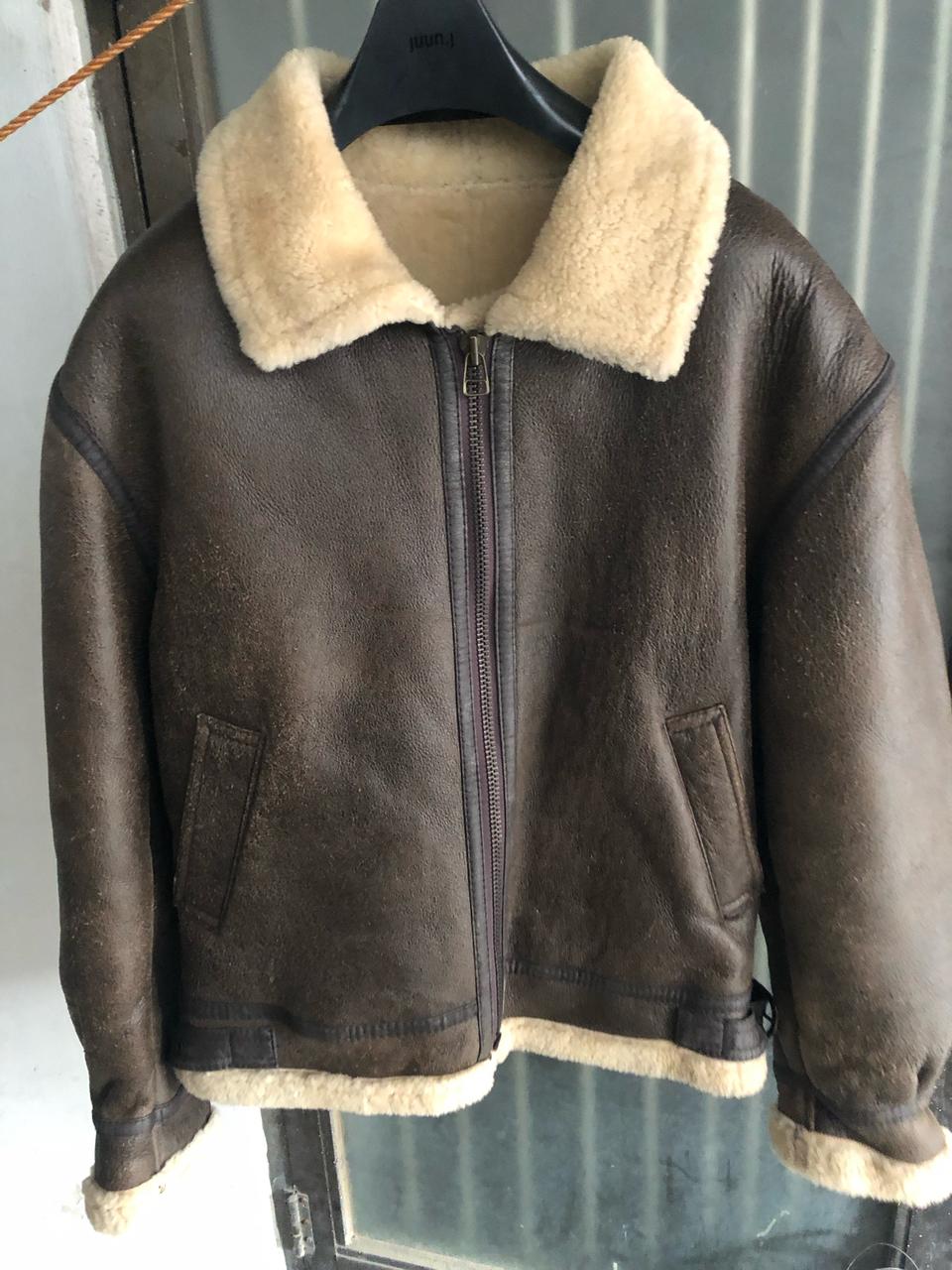 남성 천연양털 B-3 시어링 무스탕 자켓