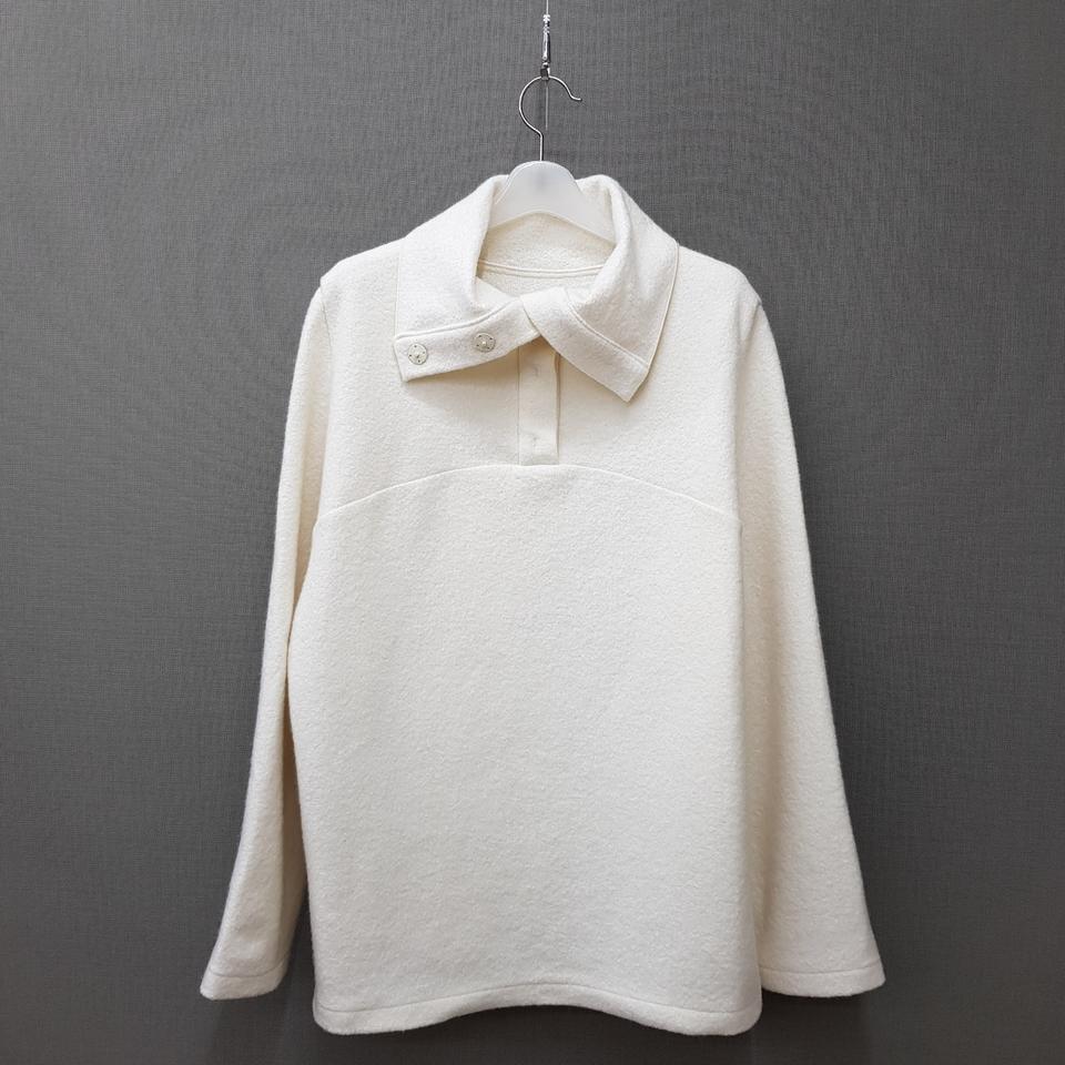 ORR 오르 2023 울 블렌드 아이보리 버튼 넥 풀오버  S사이즈