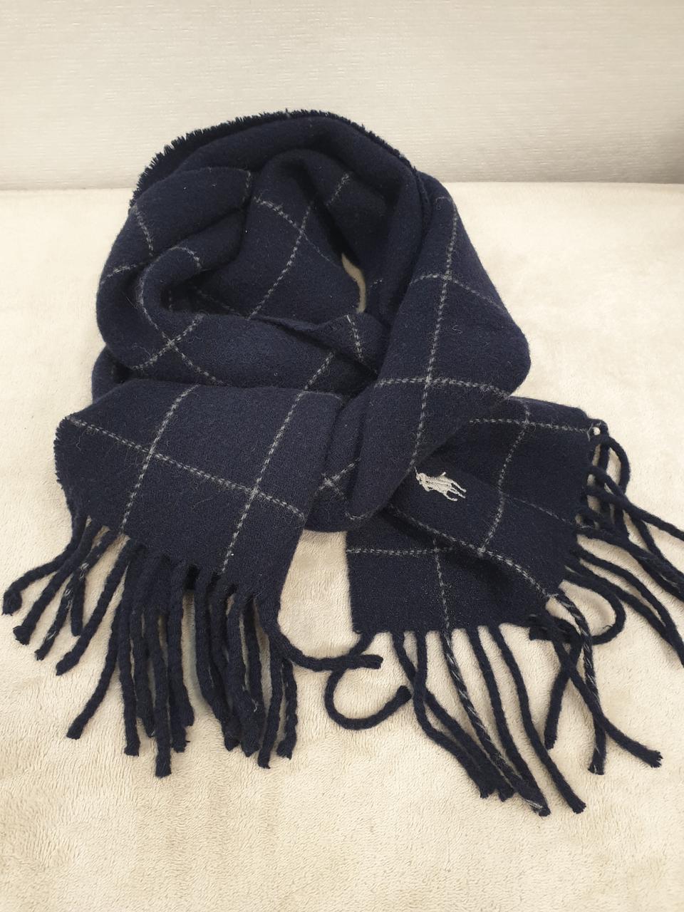 폴로 랄프로렌 네이비 체크 머플러