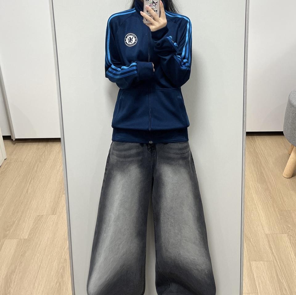 아디다스 첼시 삼선 네이비 트랙탑 져지