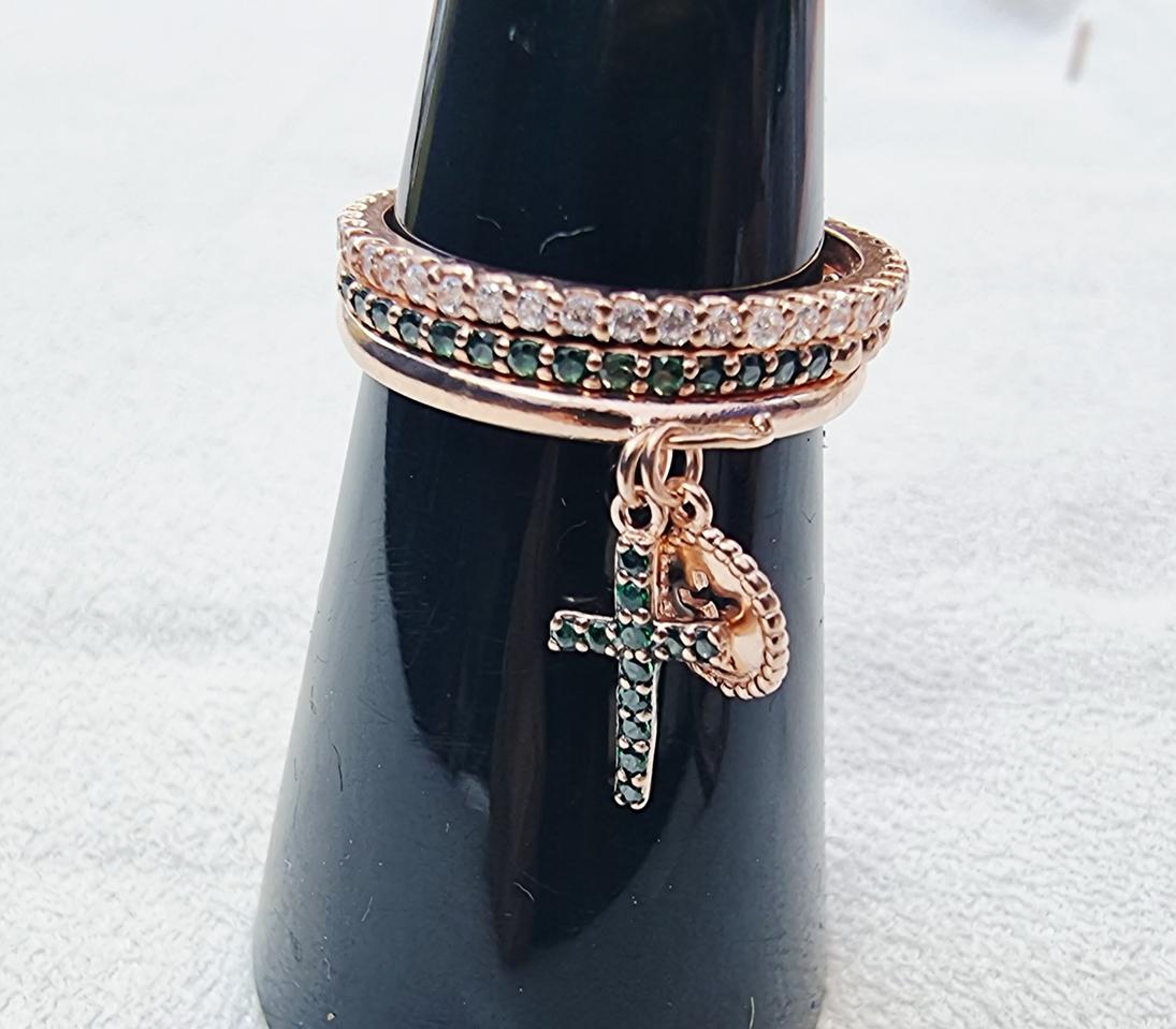 14k 핑크골드  반지 세트