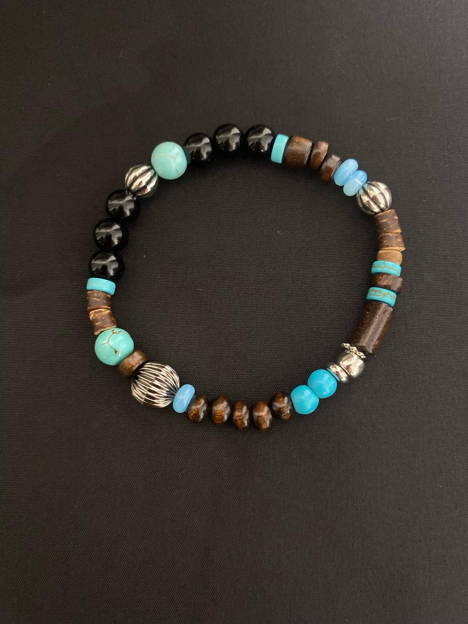 빈티지 원석&우드 팔찌