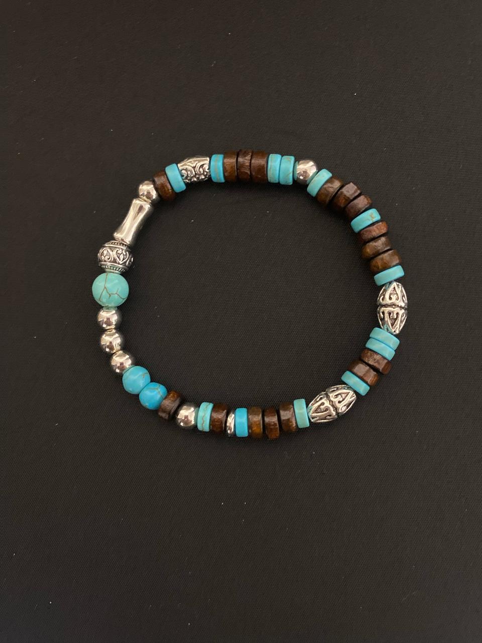 빈티지 네추럴 우드 팔찌