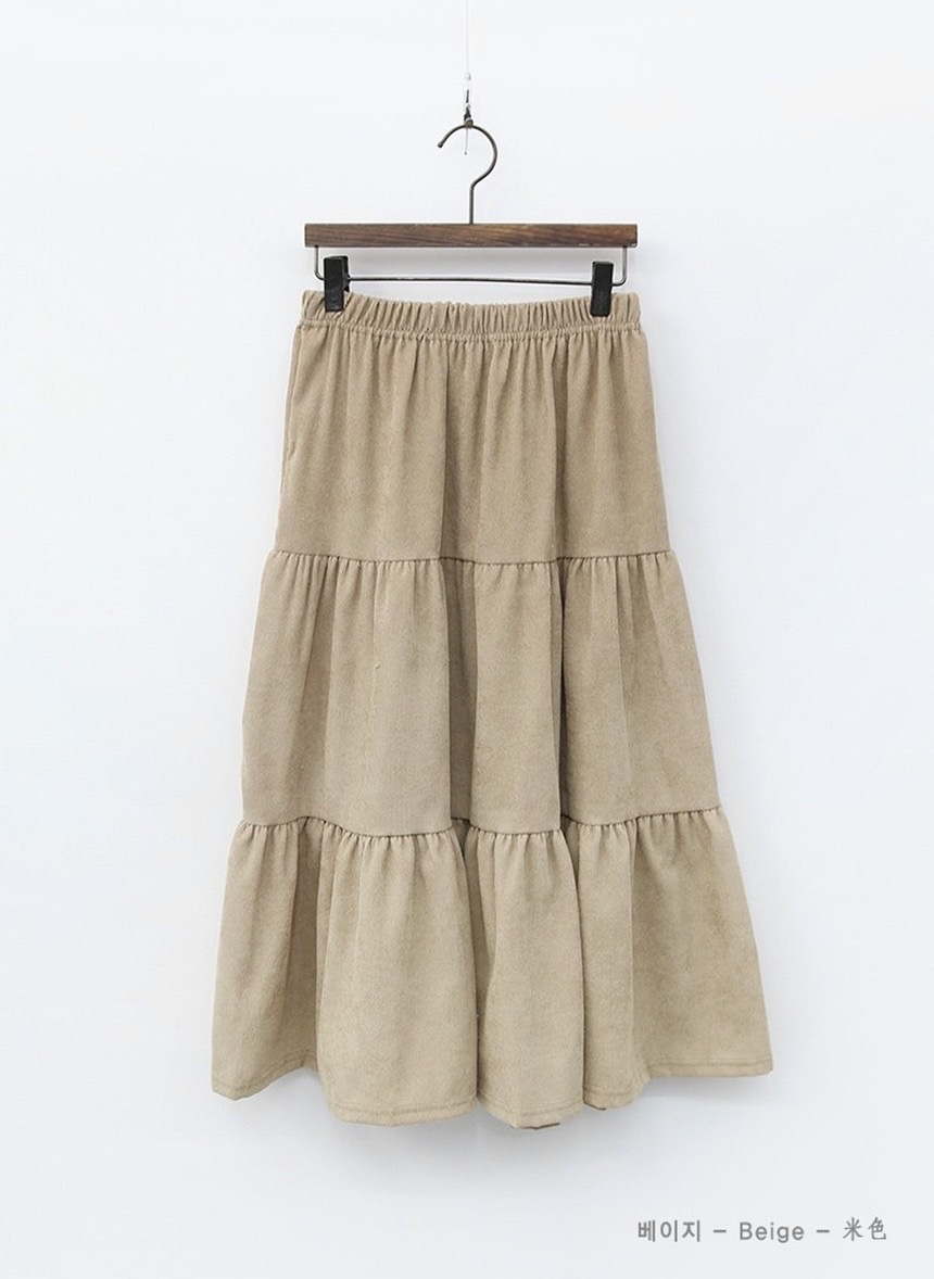 (새상품) 골덴 코듀로이 캉캉 롱스커트