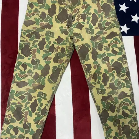70s Sears 덕카모 헌팅 팬츠