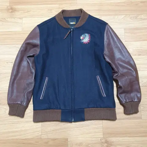 TWLVXII 트웰라이브 카우레더 바시티 스타디움 블루종 자켓 상태최상