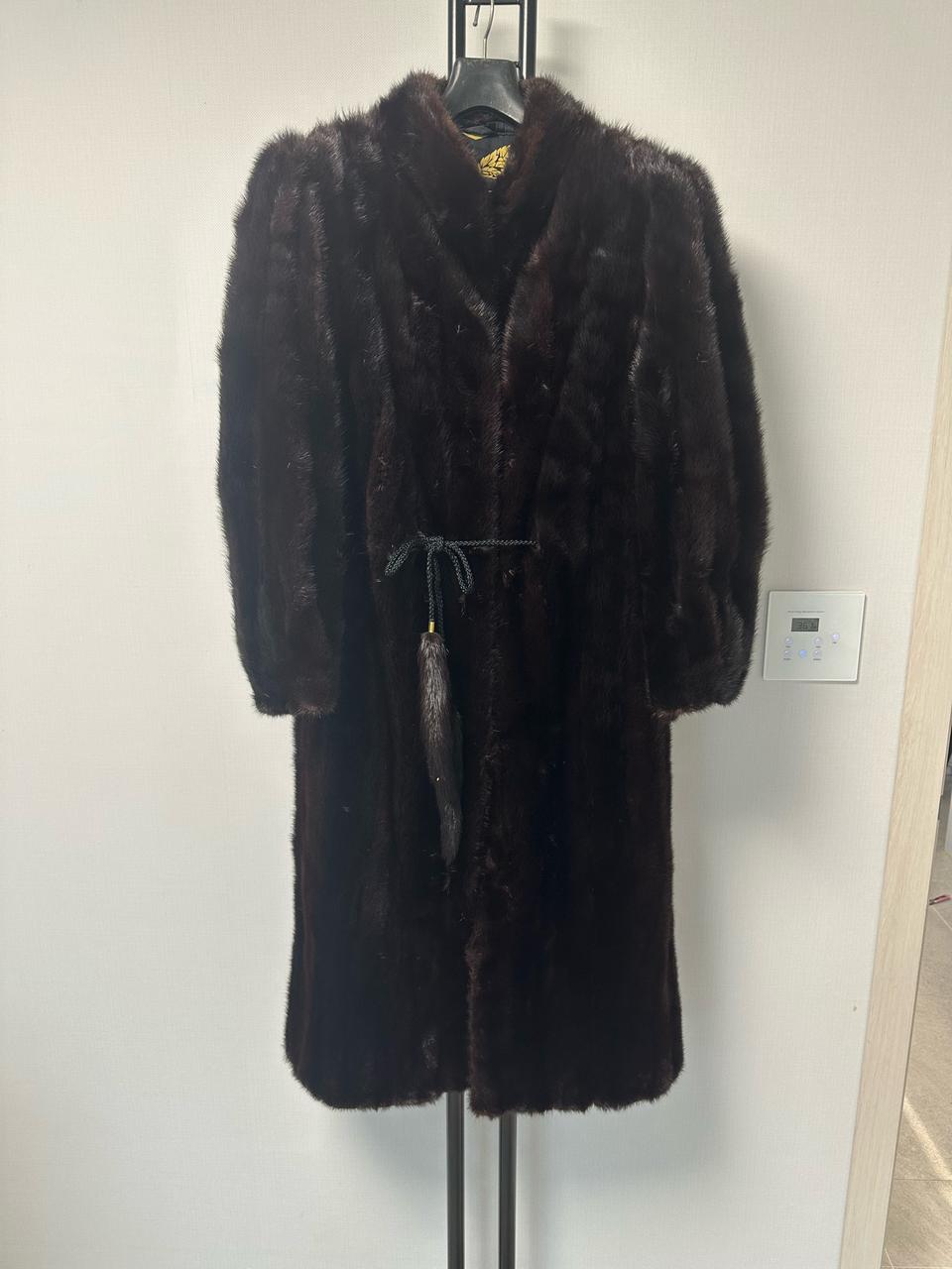 리얼  롱밍크 코트   퀄리티  최고!!-66사이즈