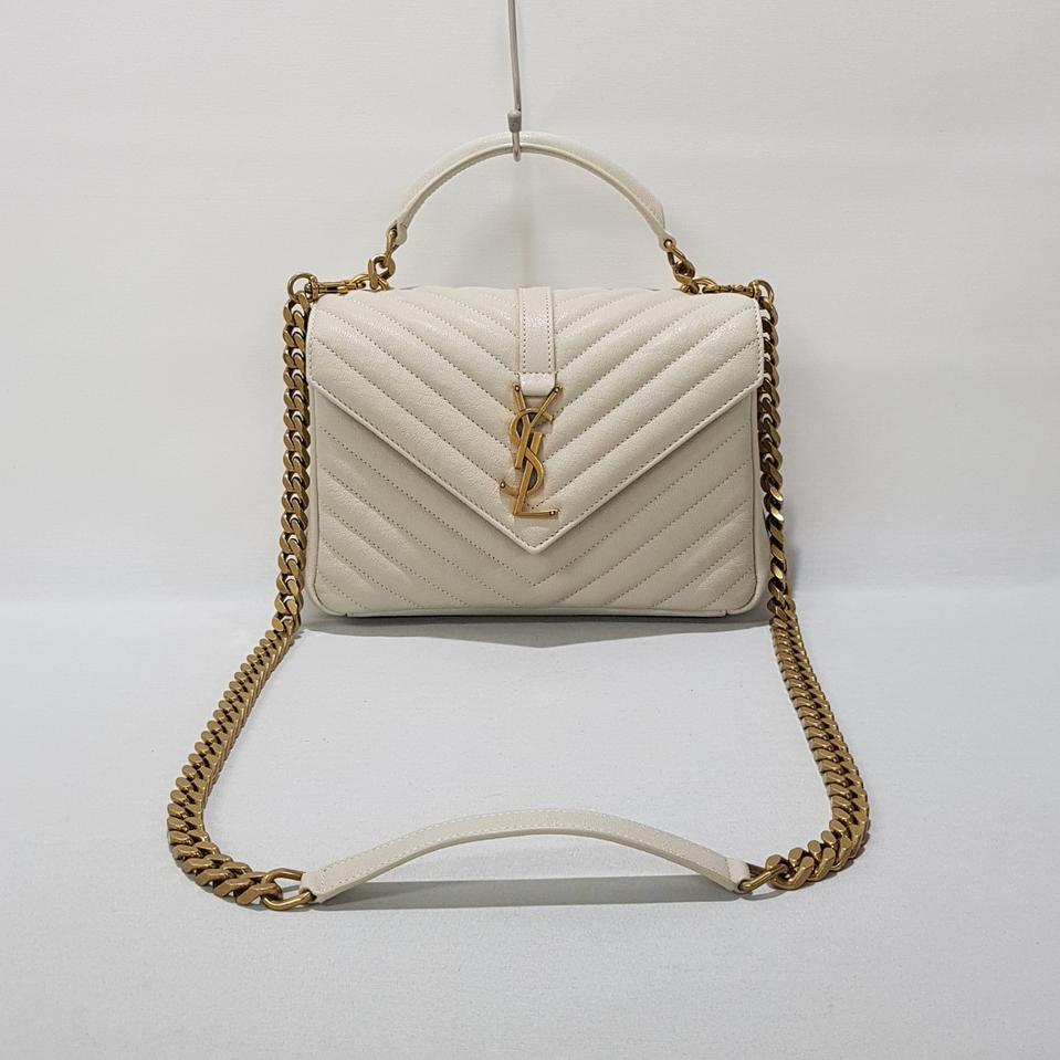 정품)생로랑 블랑 빈티지 컬리지 모노그램 사첼백 미디움 600279