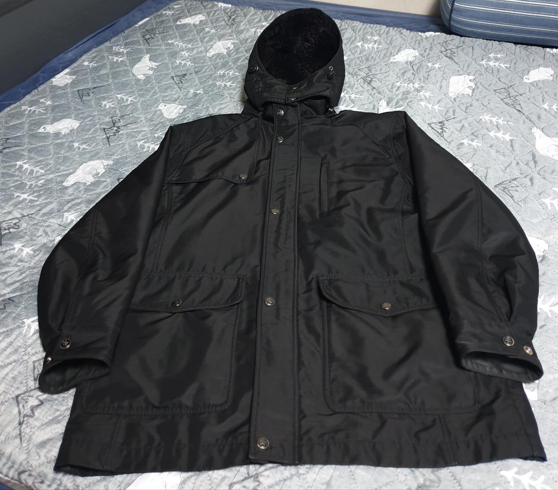 안감보아털 내피 나일론 후디 바람막이 자켓 블랙 (M)